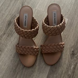 Braided heeled sandals